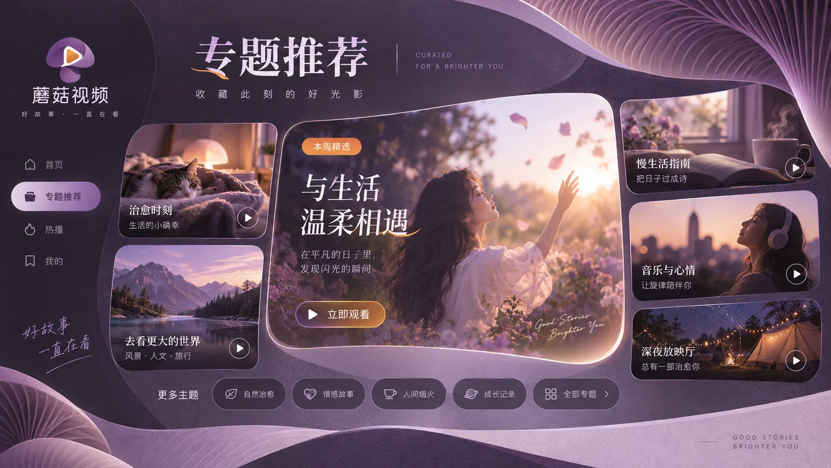蘑菇视频品牌名称与观看主题关系